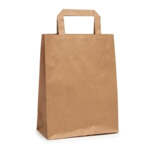 Brown Kraft Paper Bags with Flat Handles